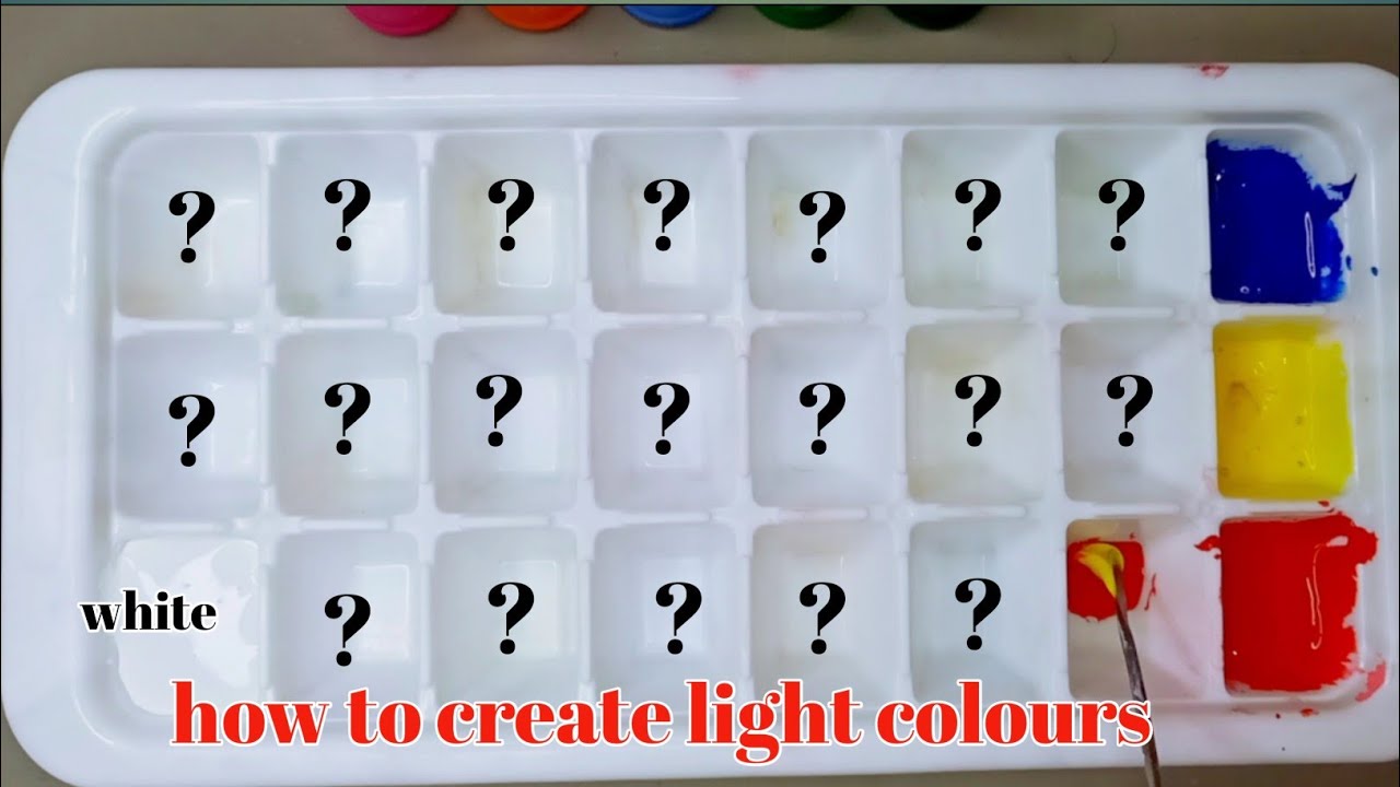 How to create light colours | create new colour light | colour mixing awesome 