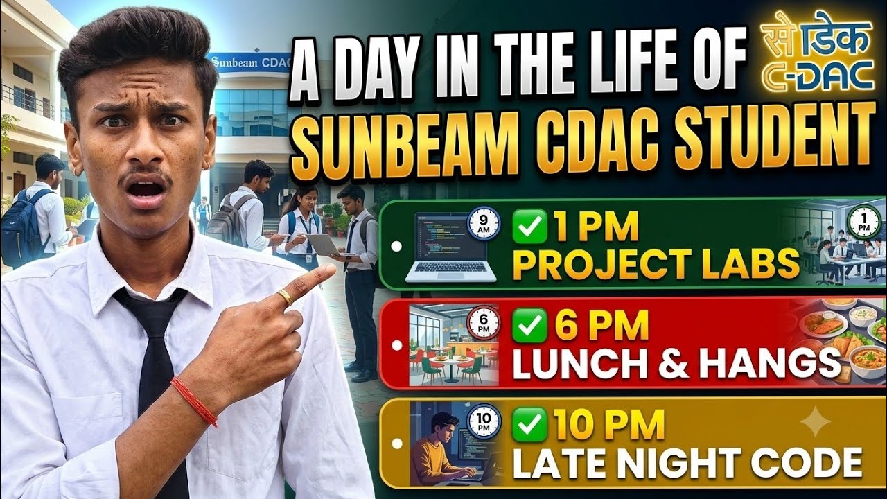 A day in life at SUNBEAM CDAC DITISS student| CDAC journey sunbeam