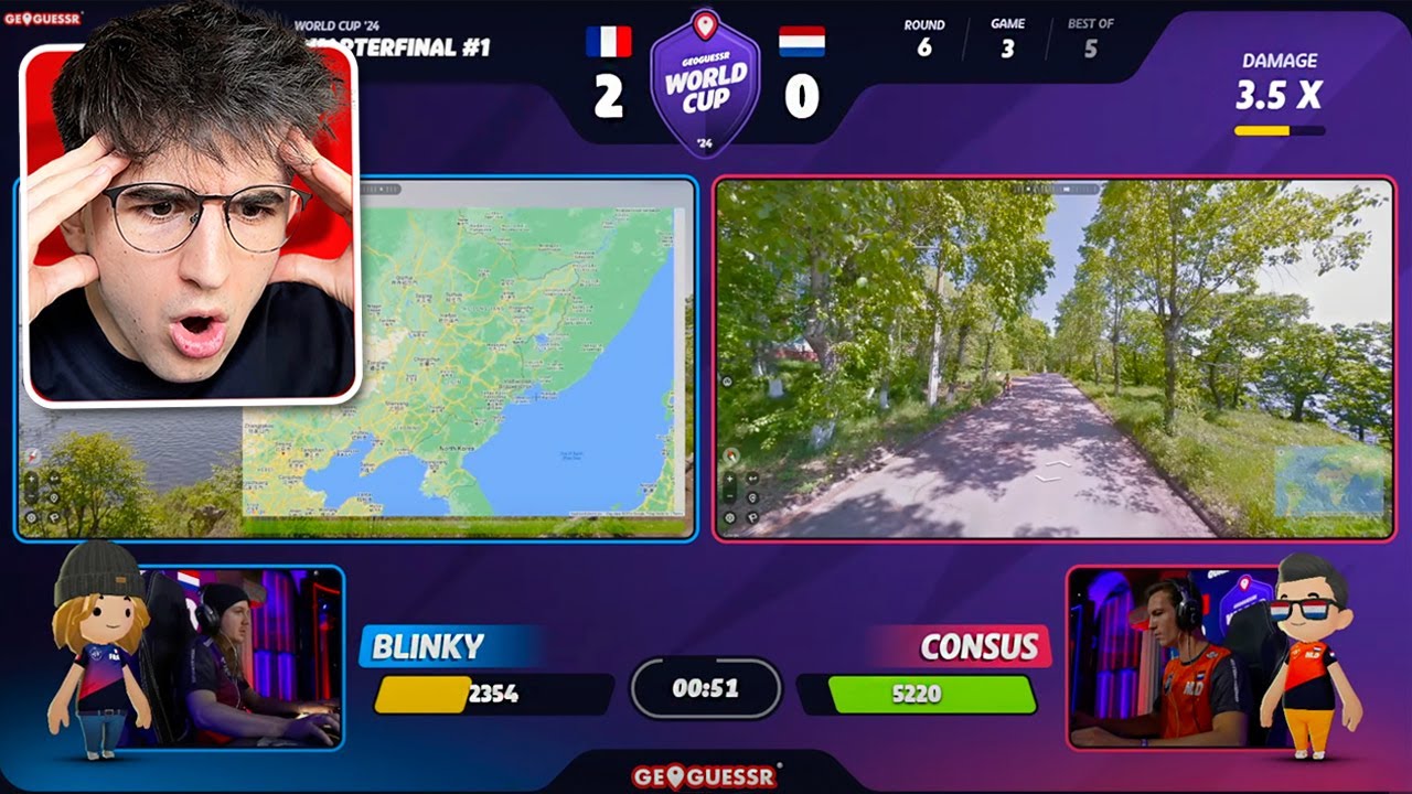 BLINKY destruy&oacute; al ACTUAL CAMPE&Oacute;N del mundo de geoguessr... (mi reacci&oacute;n)