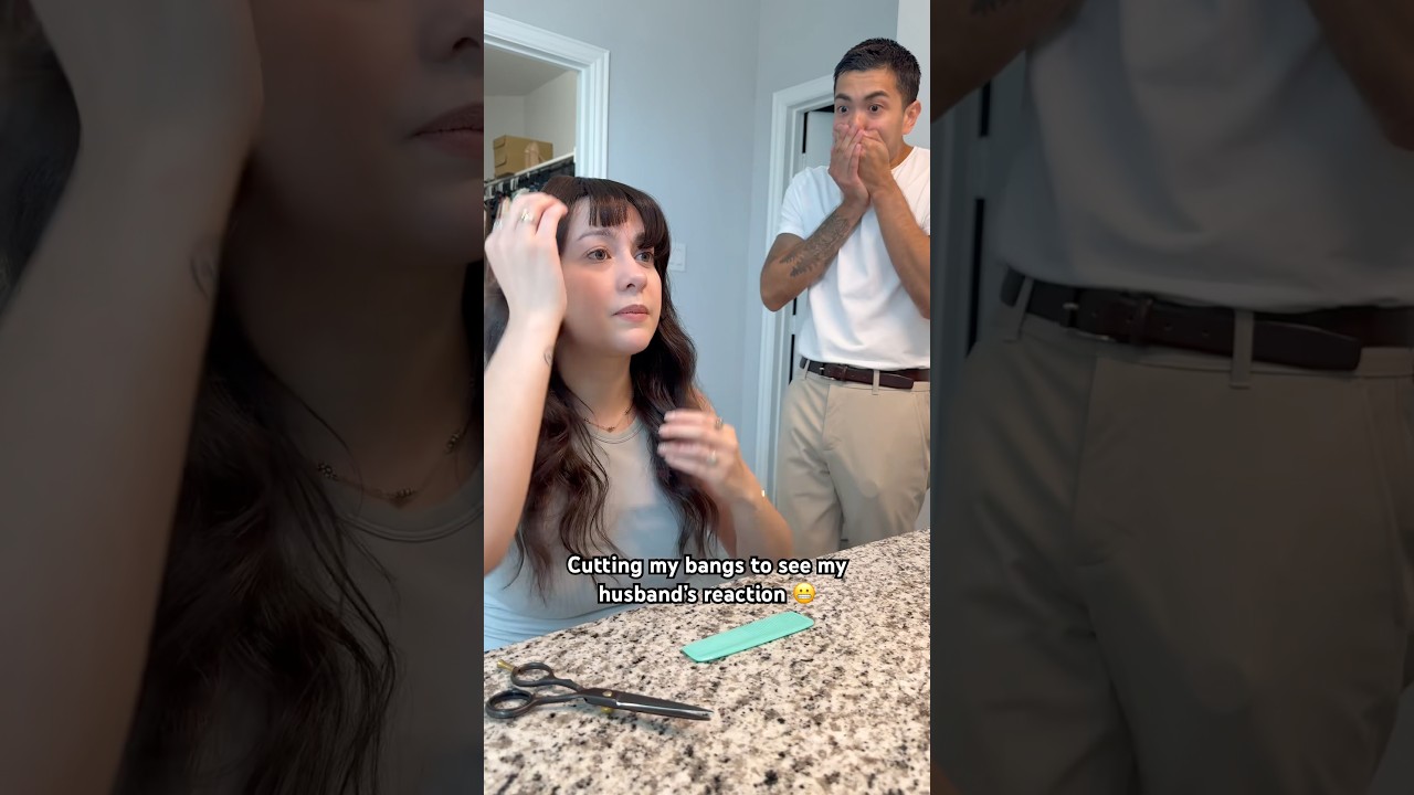 His face every time I cut it! 😭🤣 #funny #couple #shorts