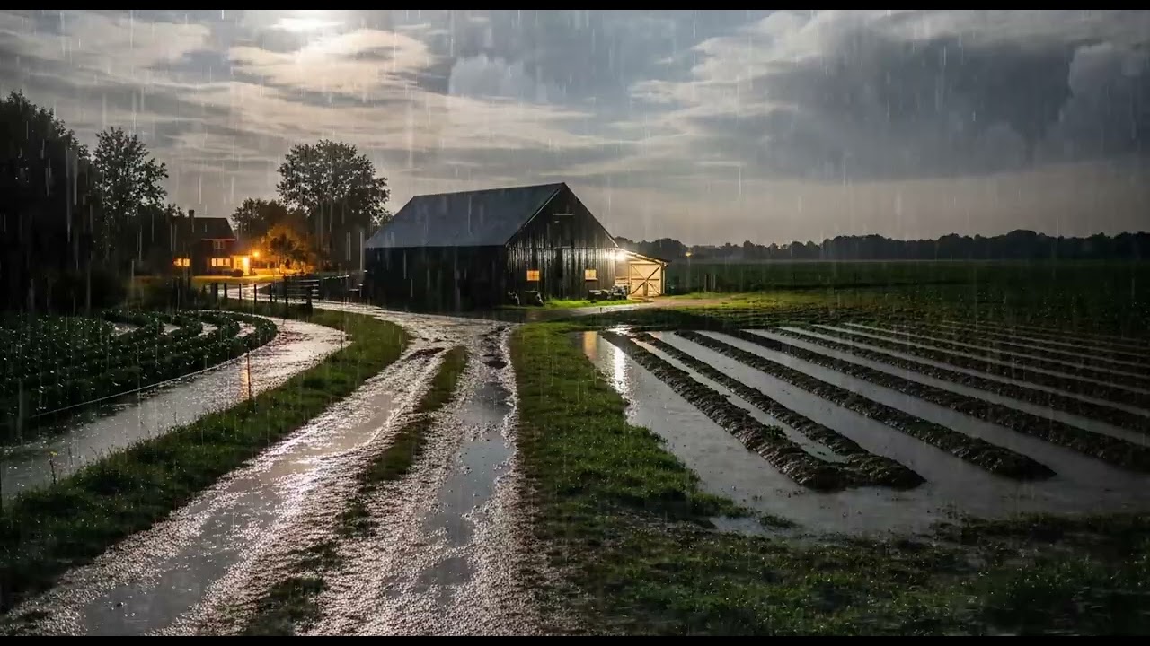 Easy Rest Sound 😴 Heavy Rain & Thunder Noise
