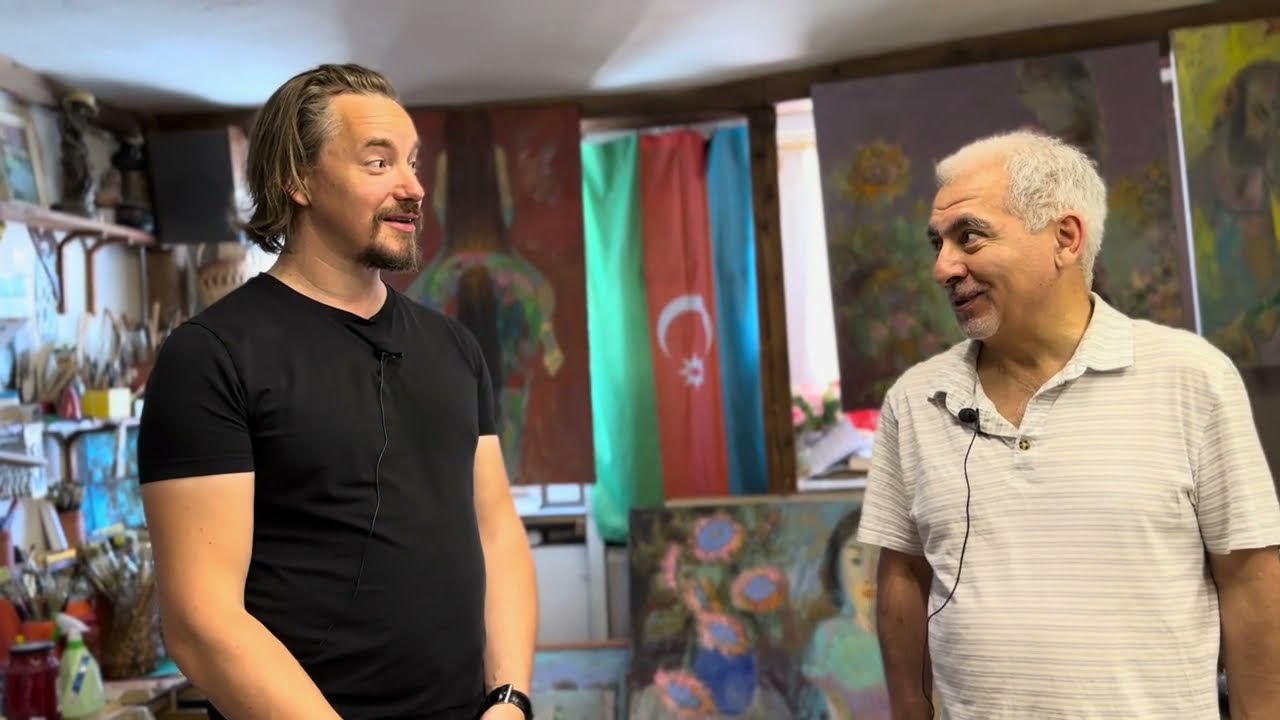 В гостях в мастерской у художника. Вугар Мамедов. А.В.Соловьев | Дом Ангелов