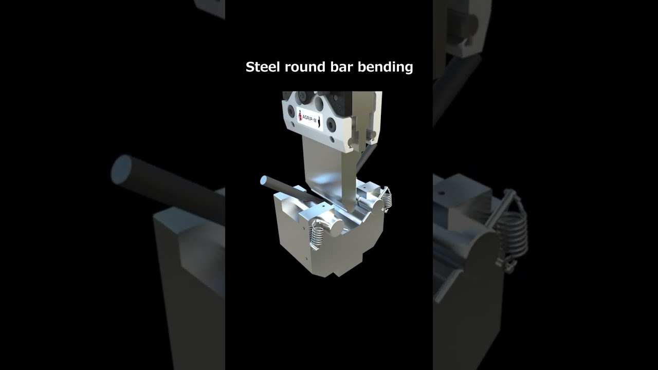 Steel round bar bending
