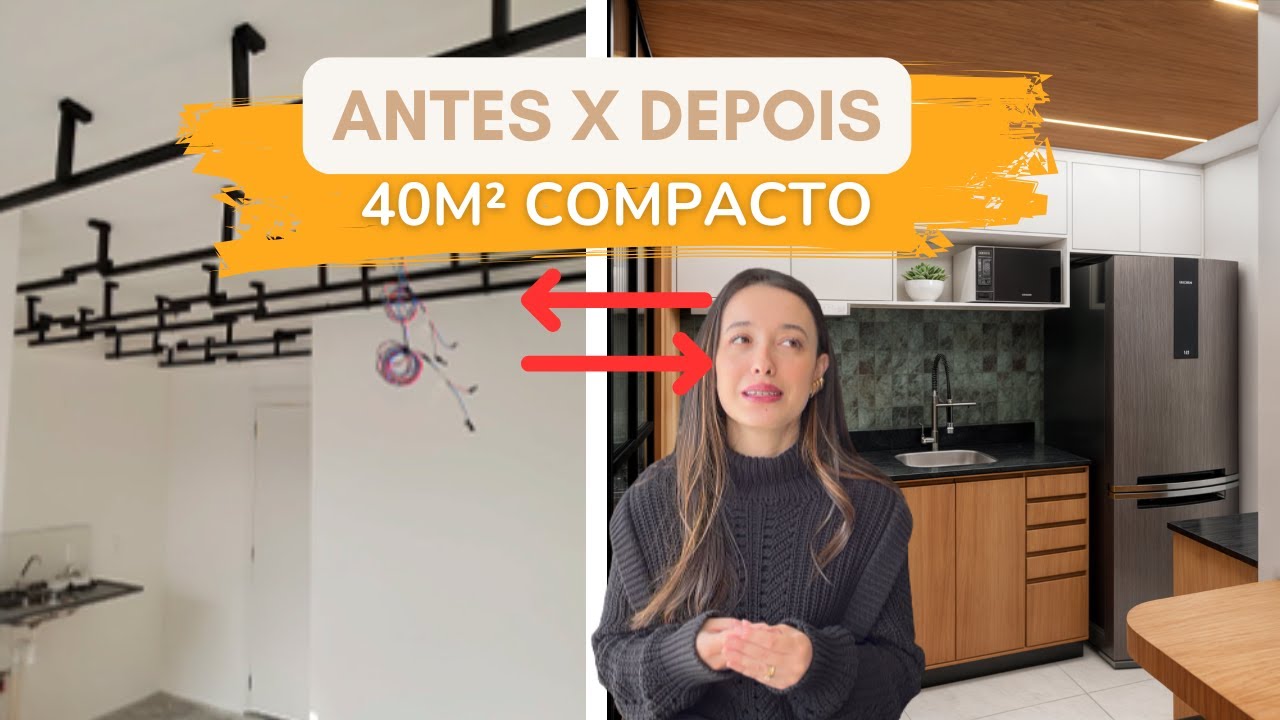 Antes e Depois: Reforma de apartamento pequeno (40m²)