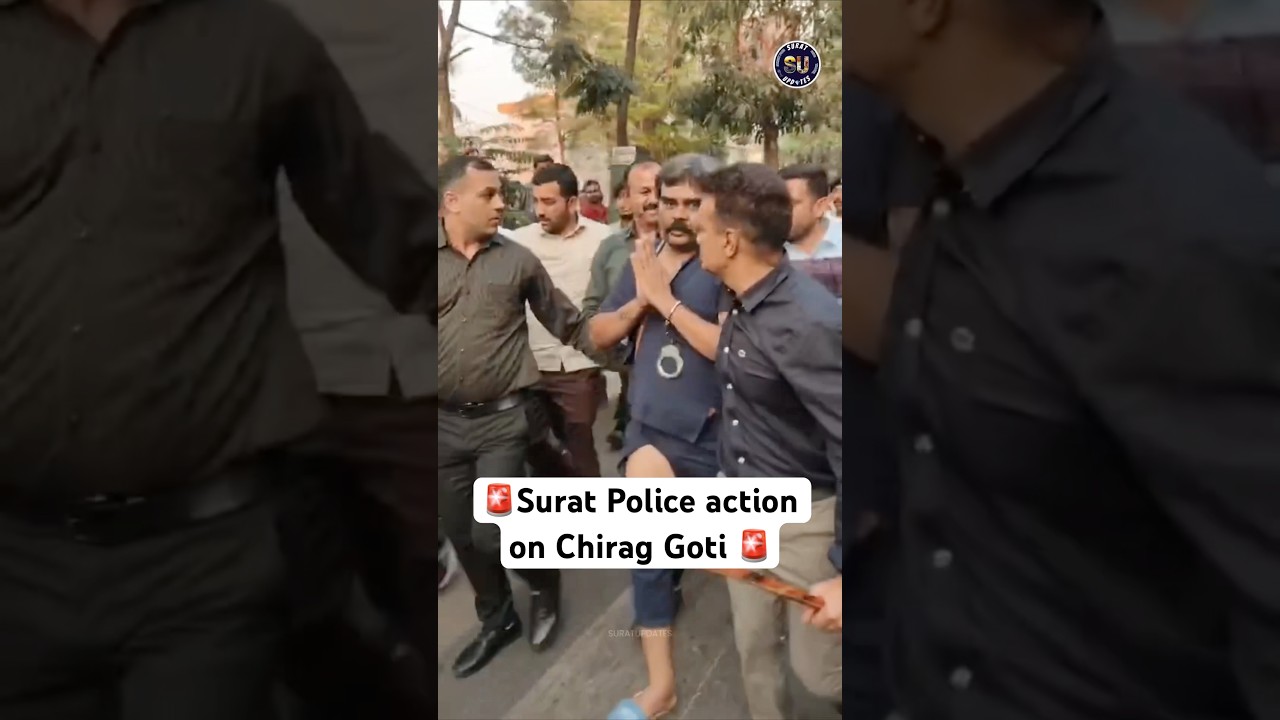 Surat Police action on Chirag Goti 🚨#surat #news