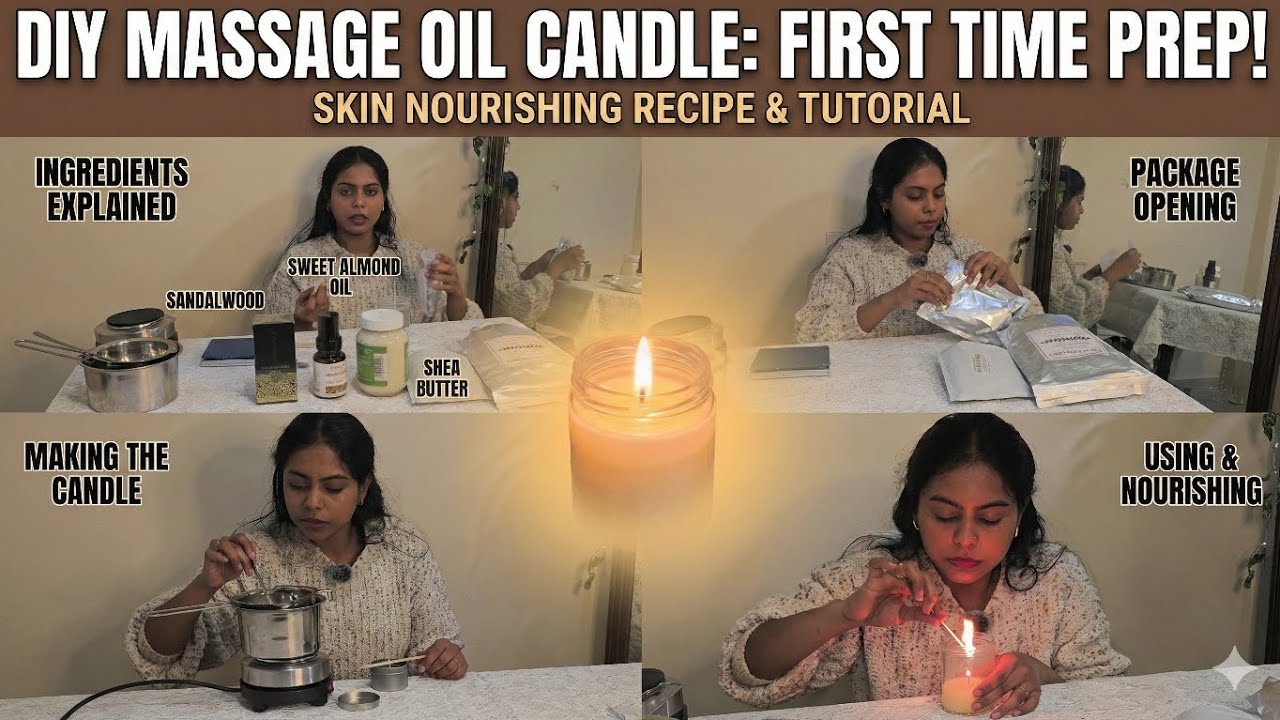 Turning a Candle into Body Oil? 🕯️ Making My First Massage Candle!