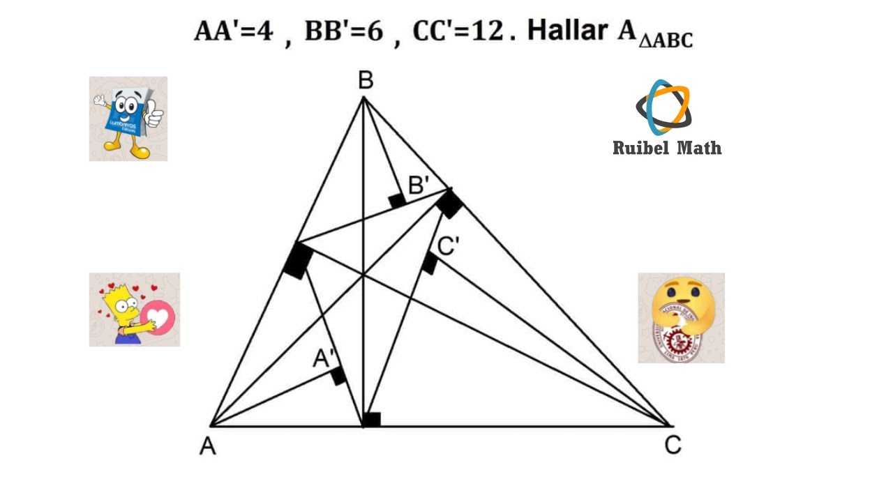 ¿Puedes hallar el área de la región triangular ABC? 🧐🔥✨