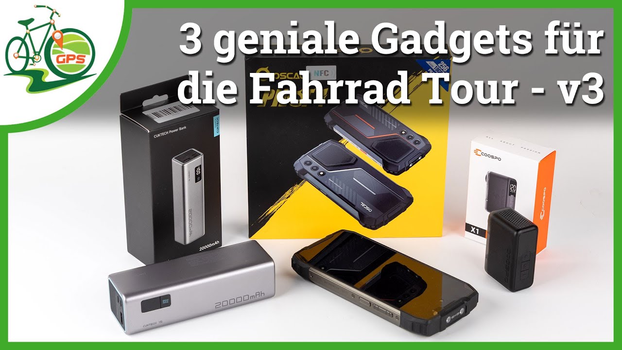 3 geniale Gadgets f&uuml;rs Fahrrad v3 💨 elektrische Luftpumpe 📱 Outdoor Handy 🔋 Powerbank