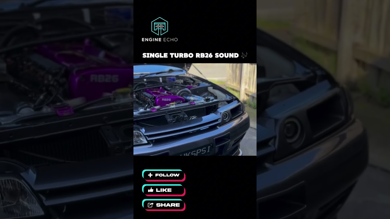 RB26 single turbo GT-R R32:  Turbo spool, wastegate screams. #GTR #R32 #RB26 #TurboLife