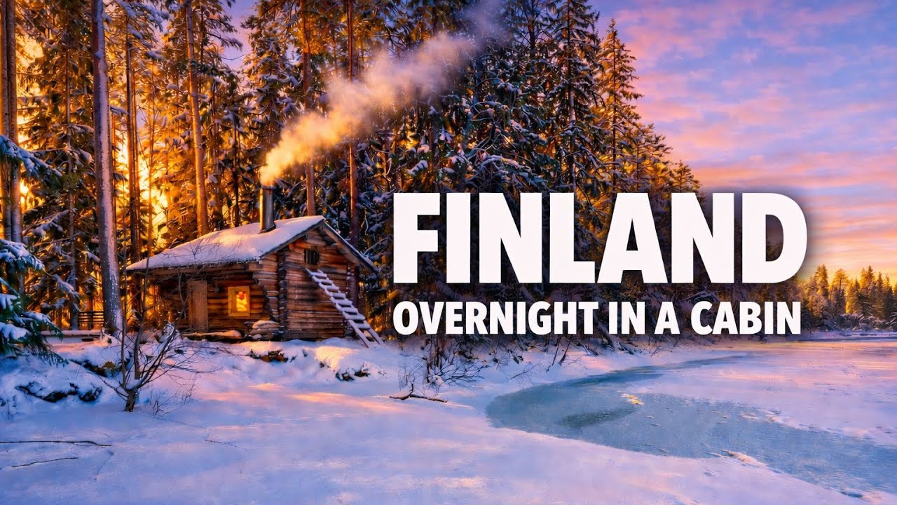 Overnight in an Old Cabin. ASMR Hiking in the Finnish Wilderness