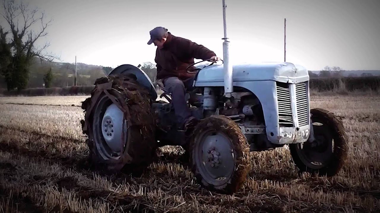 Grey Ferguson Tractor, Ferguson Subsoiler and Wheel Girdles.