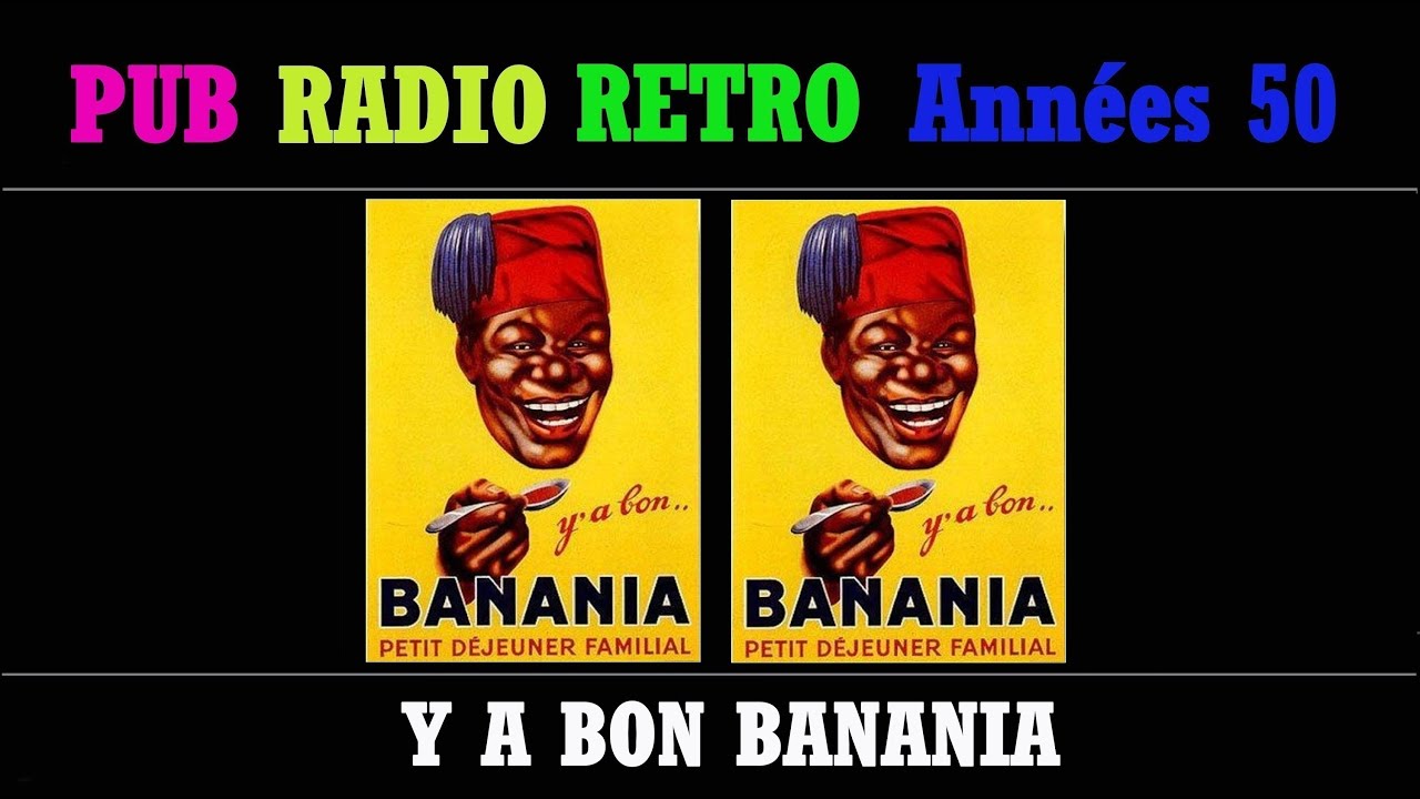 PUB RADIO RETRO ANNEES 50-BANANIA et MARTINI