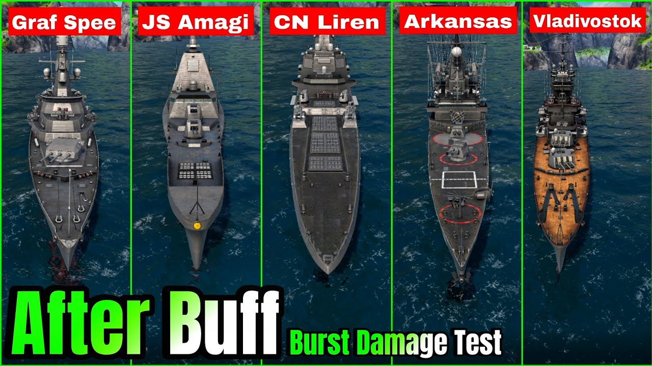 After Buff All Cruiser Burst Damage Test 🔥 Very Shocking Results 😱 - Modern Warships 