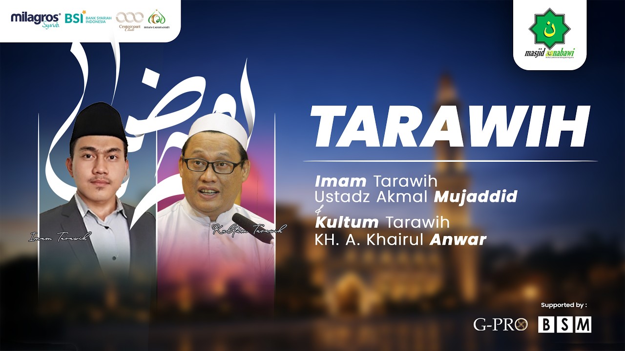 🔴LIVE - SHOLAT TARAWIH MASJID AN-NABAWI 1447H #20 || Ustadz Akmal Mujaddid