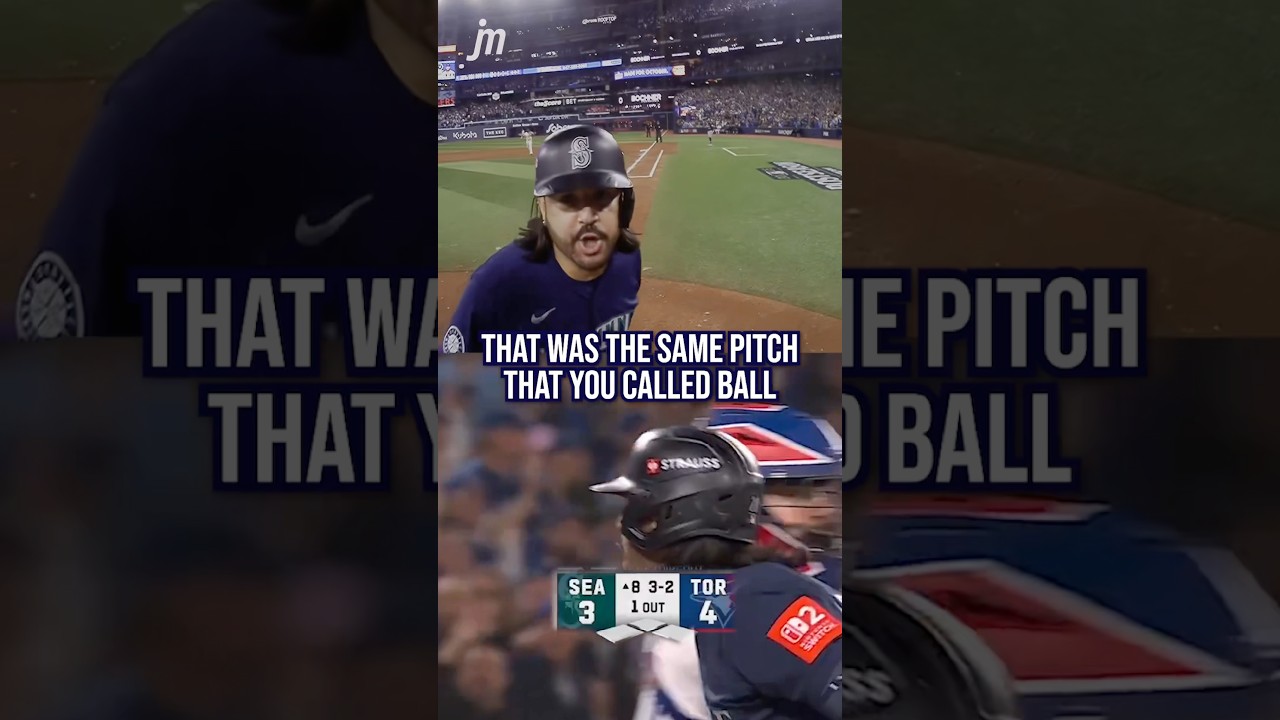 Eugenio Suarez was upset because the umpire called these two pitches differently