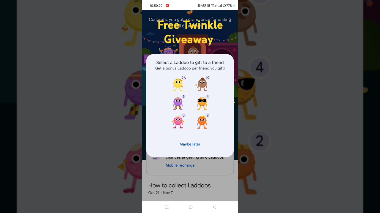 Google pay dewali, Google pay Laddoos, Google pay twinkle, Google pay offer