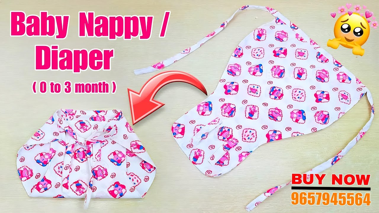 Baby nappy / New born baby Diaper | Cutting and stitching | Langot Making | लंगोट कैसे बनाये |