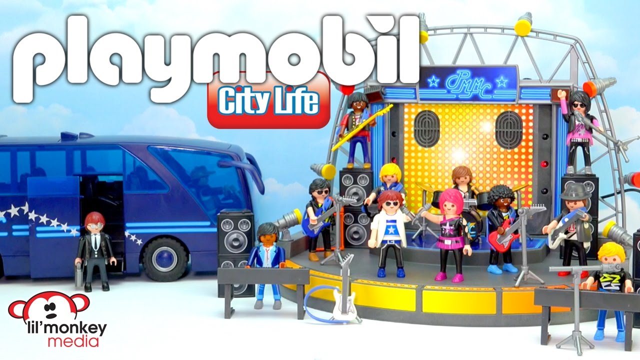 Playmobil City Life Pop Rock Star!! Guitars, Keyboards, Tourbus and More!! 6 Rockin' Sets!!