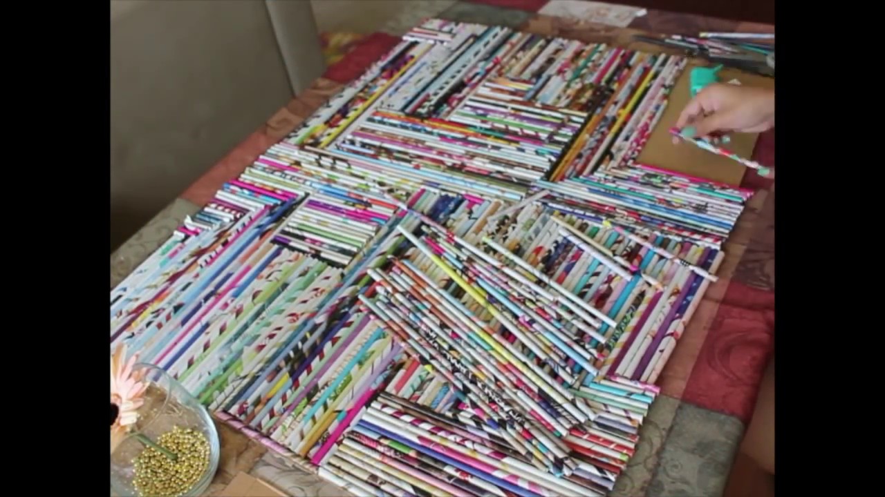 How to create a wall art with old magazines.