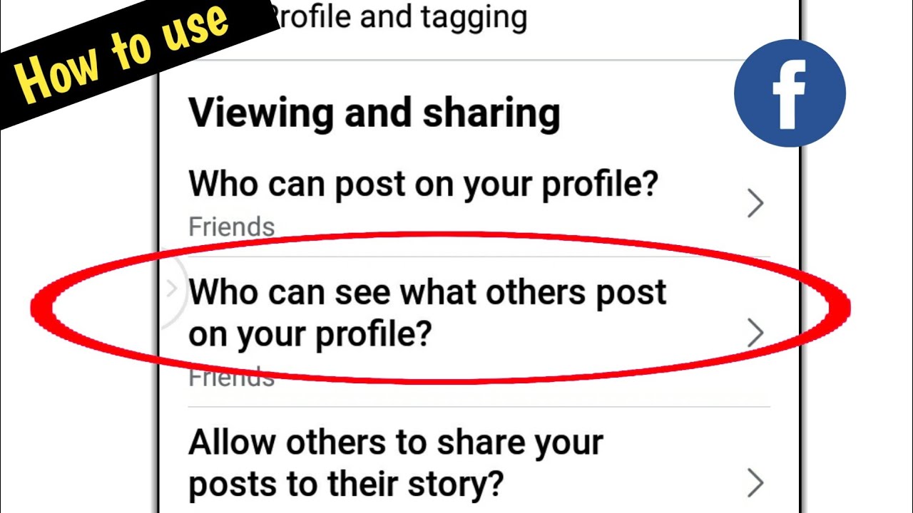 how to use who can see what others post on your profile setting on facebook / profile and tagging