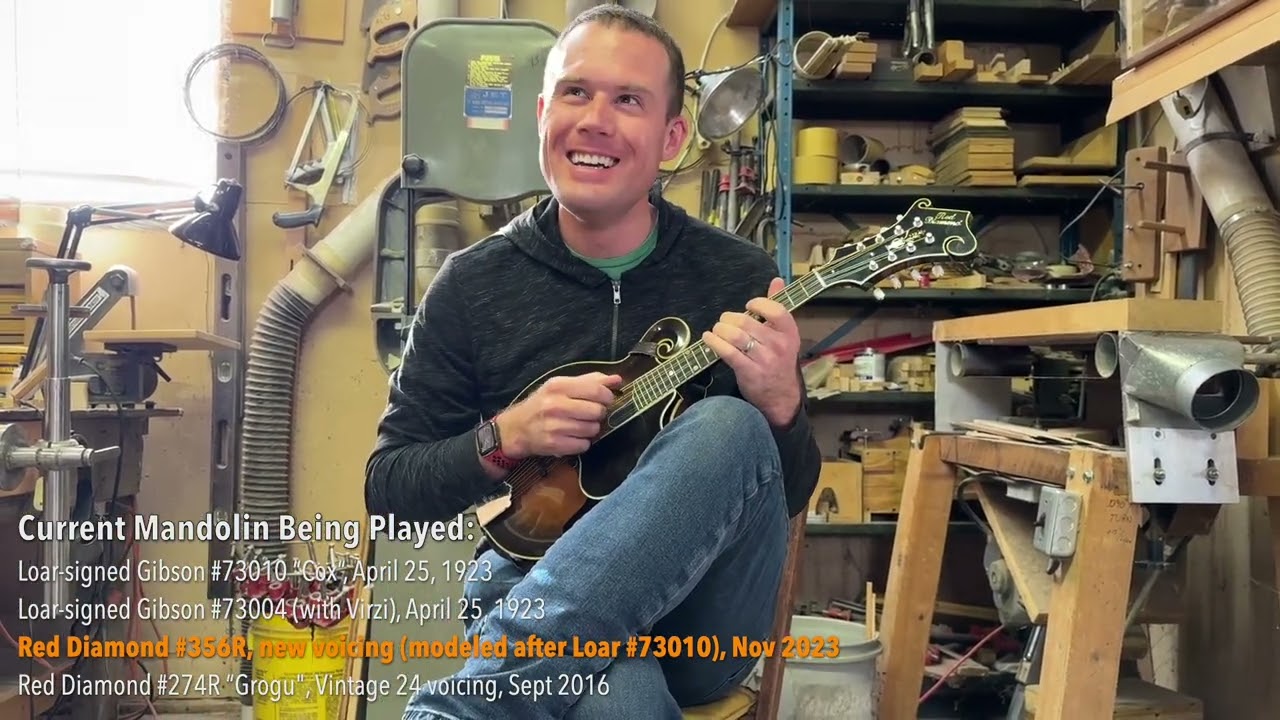 New 2023 Red Diamond voicing mandolin tasting (plus two 1923 Lloyd Loar Gibson F-5s!)
