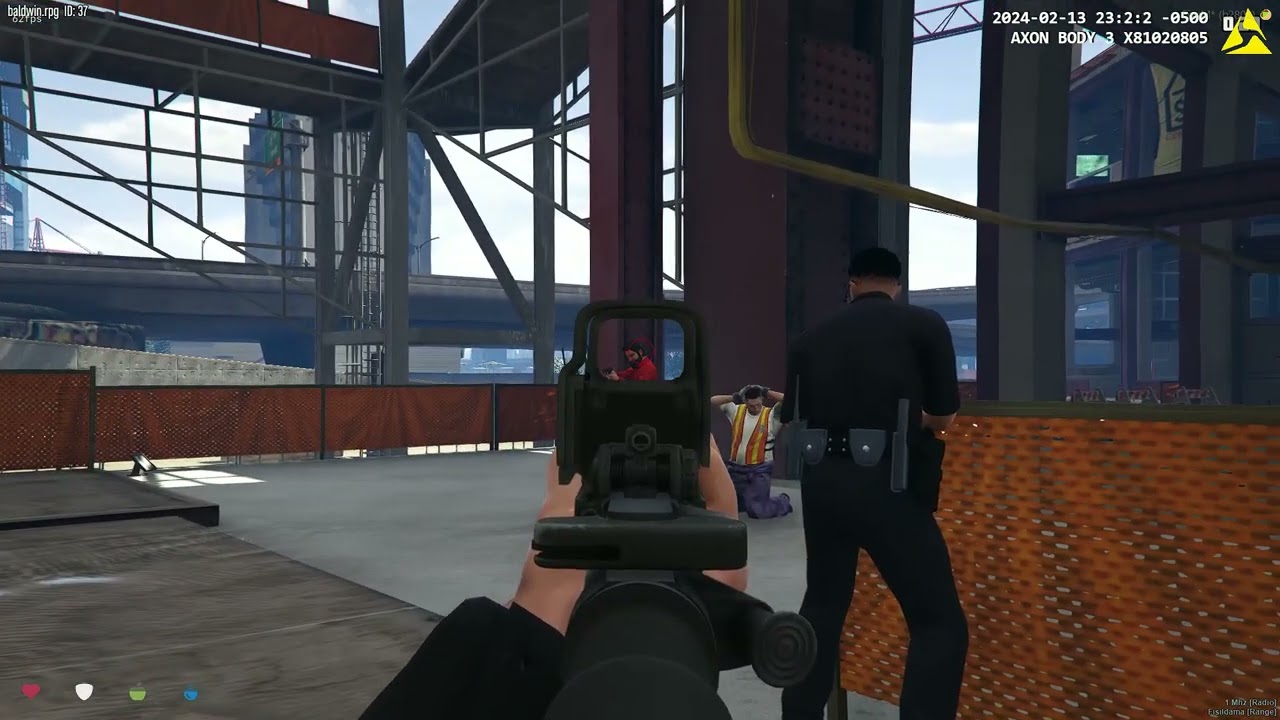 Bodycam Footage: Limandaki inşaat alanında yaşanan rehine olayı! (baldwin.rpg)