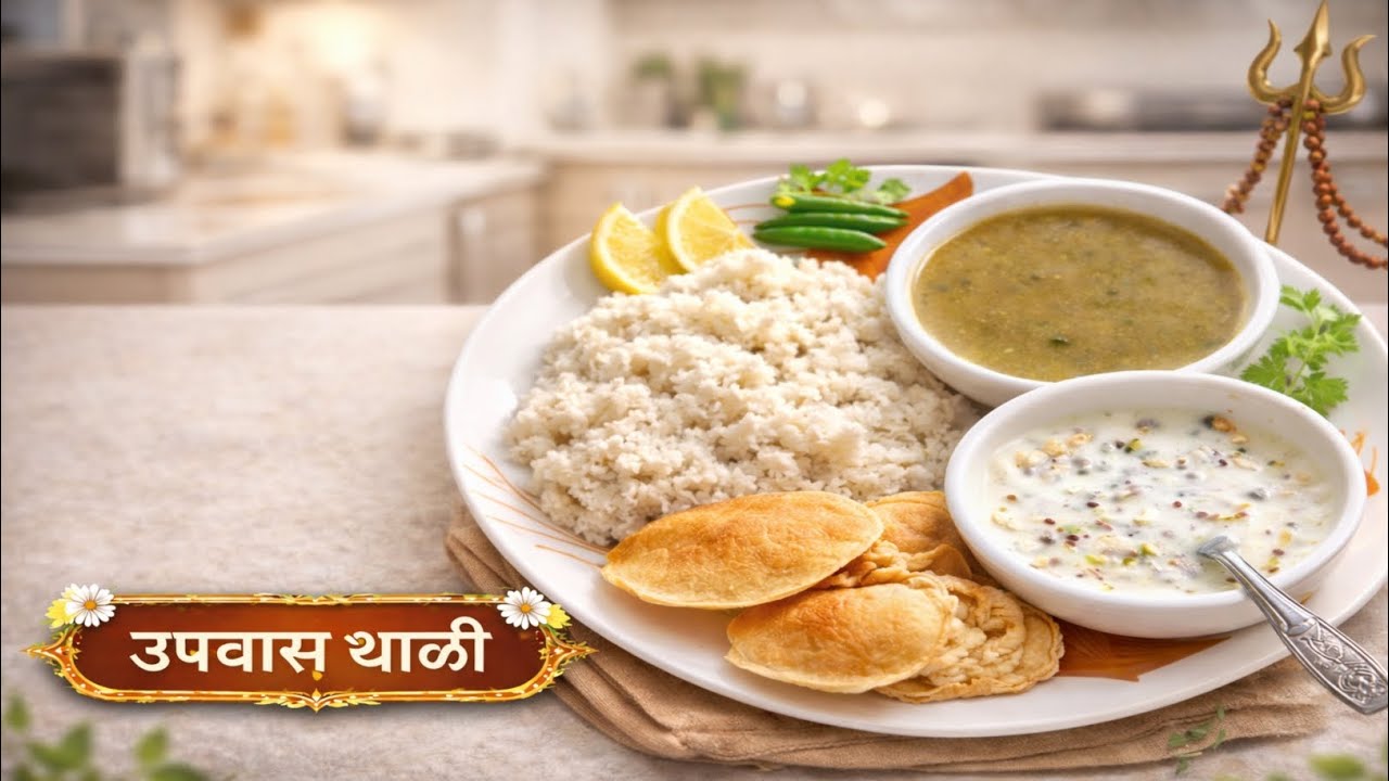 उपवासातही भरपूर चव 😍 | पारंपरिक उपवास थाळी | Fast Recipe Thali 👌😋#upvasrecipe #fastingrecipe