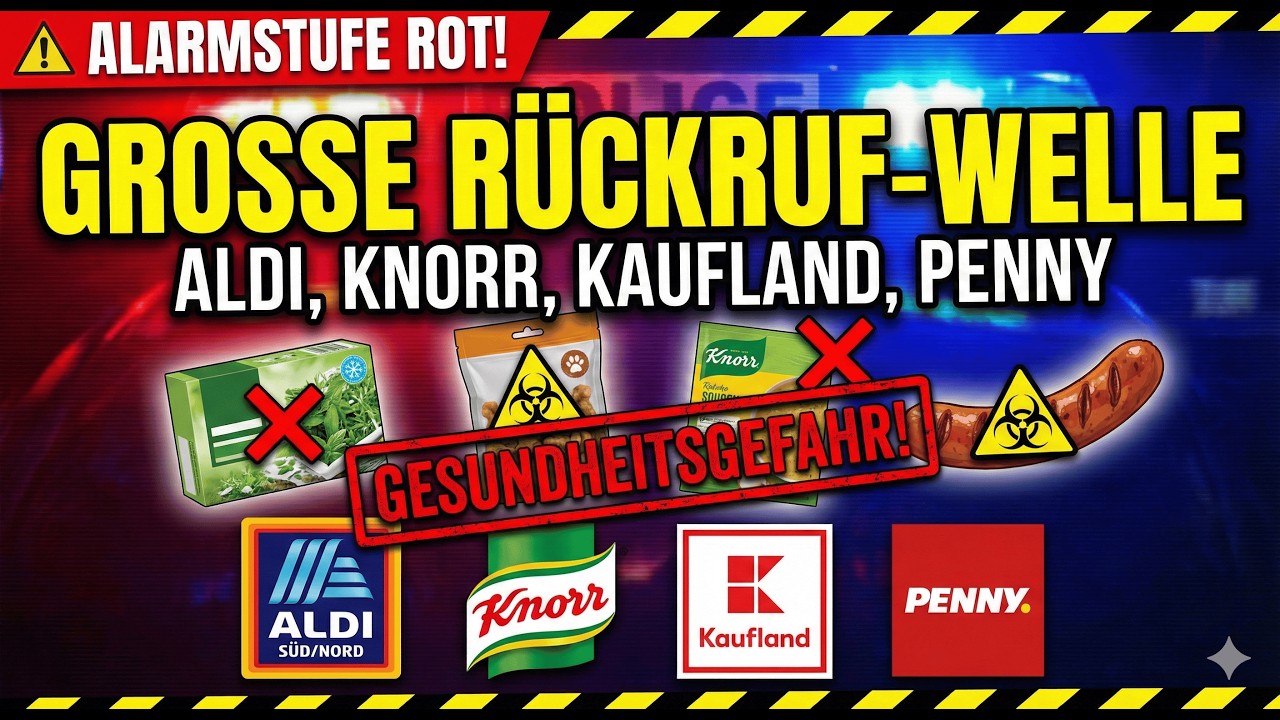 🚨 GROSSE RÜCKRUF-WELLE: Aldi, Knorr, Kaufland & Penny betroffen!