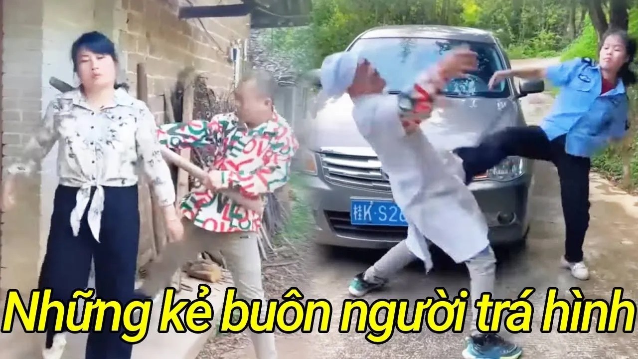 Những kẻ buôn người trá hình đánh gục và bắt cóc một người phụ nữ xinh đẹp#funny