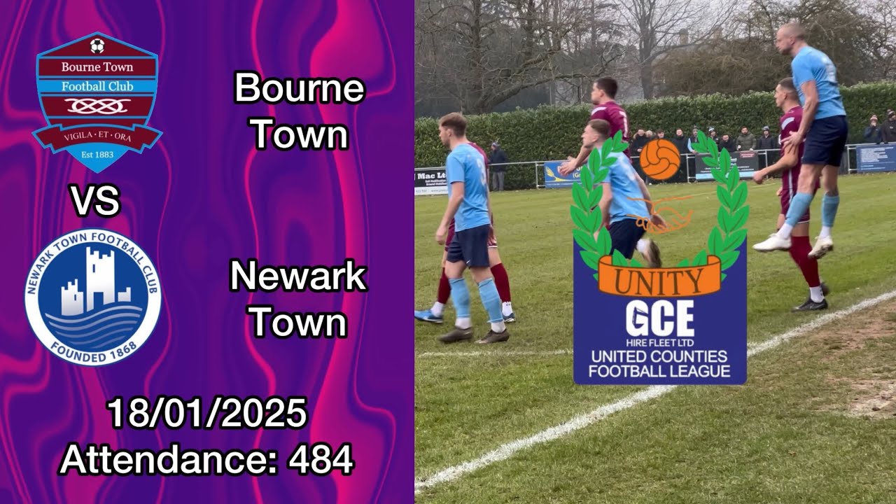 Bourne Town 1-1 Newark Town, United Counties League Premier Division North, 18/01/2025.