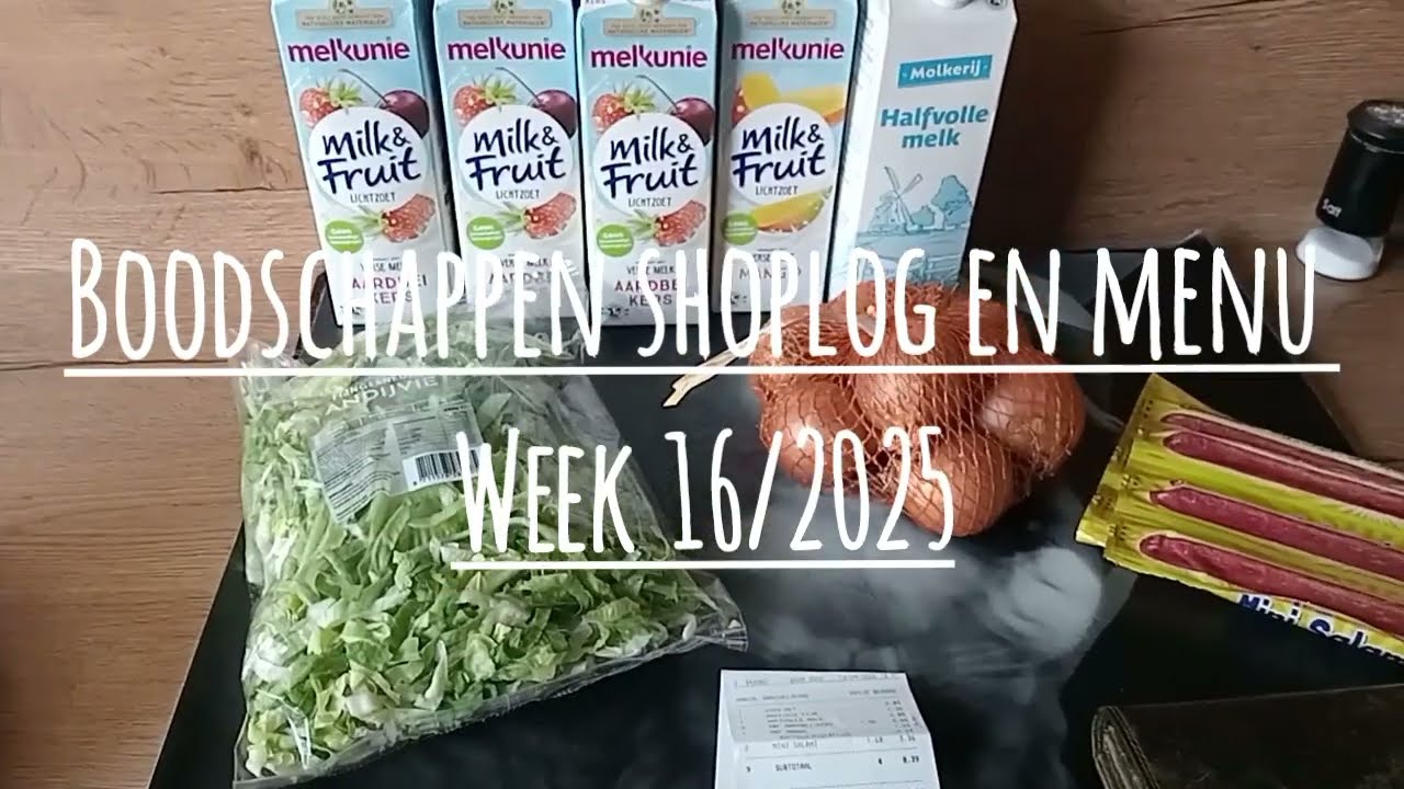 Boodschappen shoplog en menu week 16/2025. Fijne paasdagen gewenst.