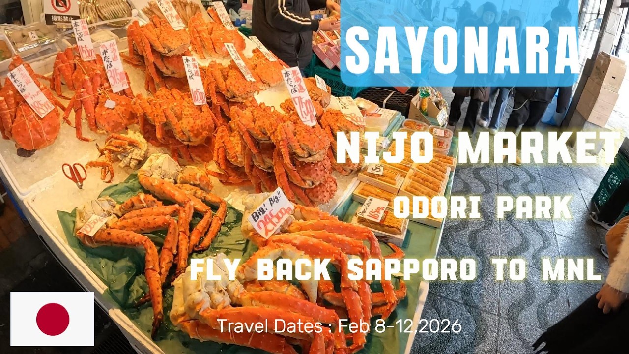 Nijo Market, Odori Park and Fly Back to Manila