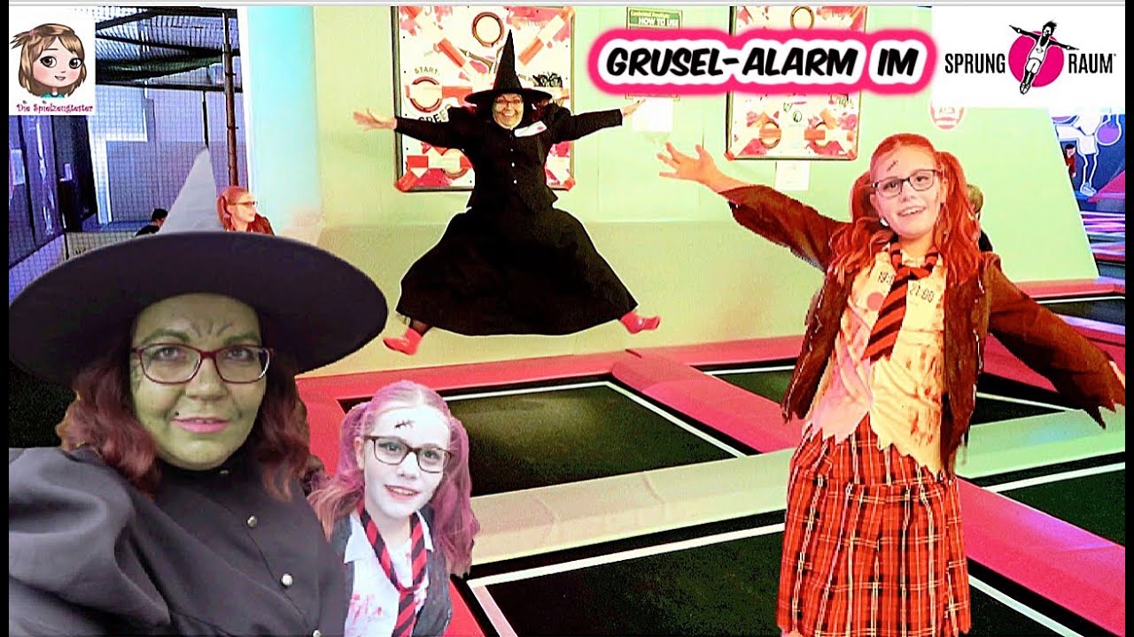 KOSTÜM-PARTY IM TRAMPOLINPARK 🥳 Hexen, Zombies, Geister und wir hüpfen im Sprung.Raum in Kiel