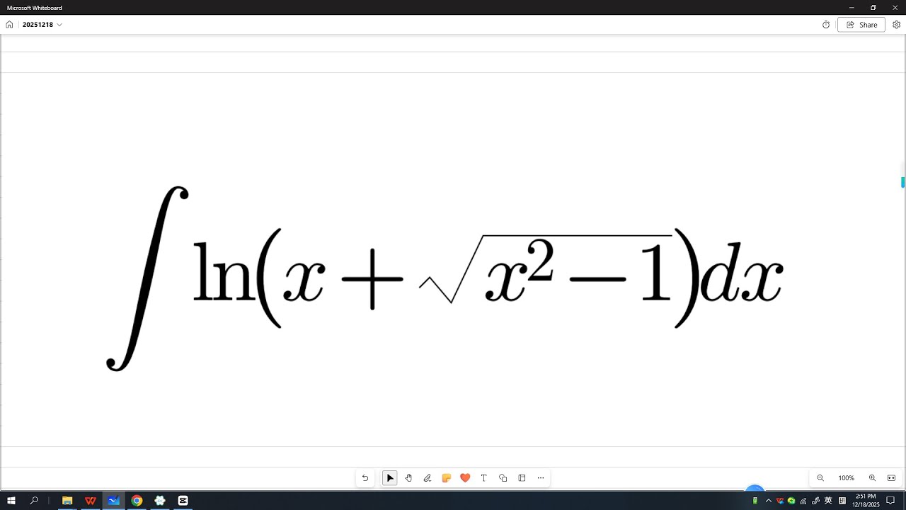No one can do this trick for int  ln(x+sqrt(x^2-1))dx