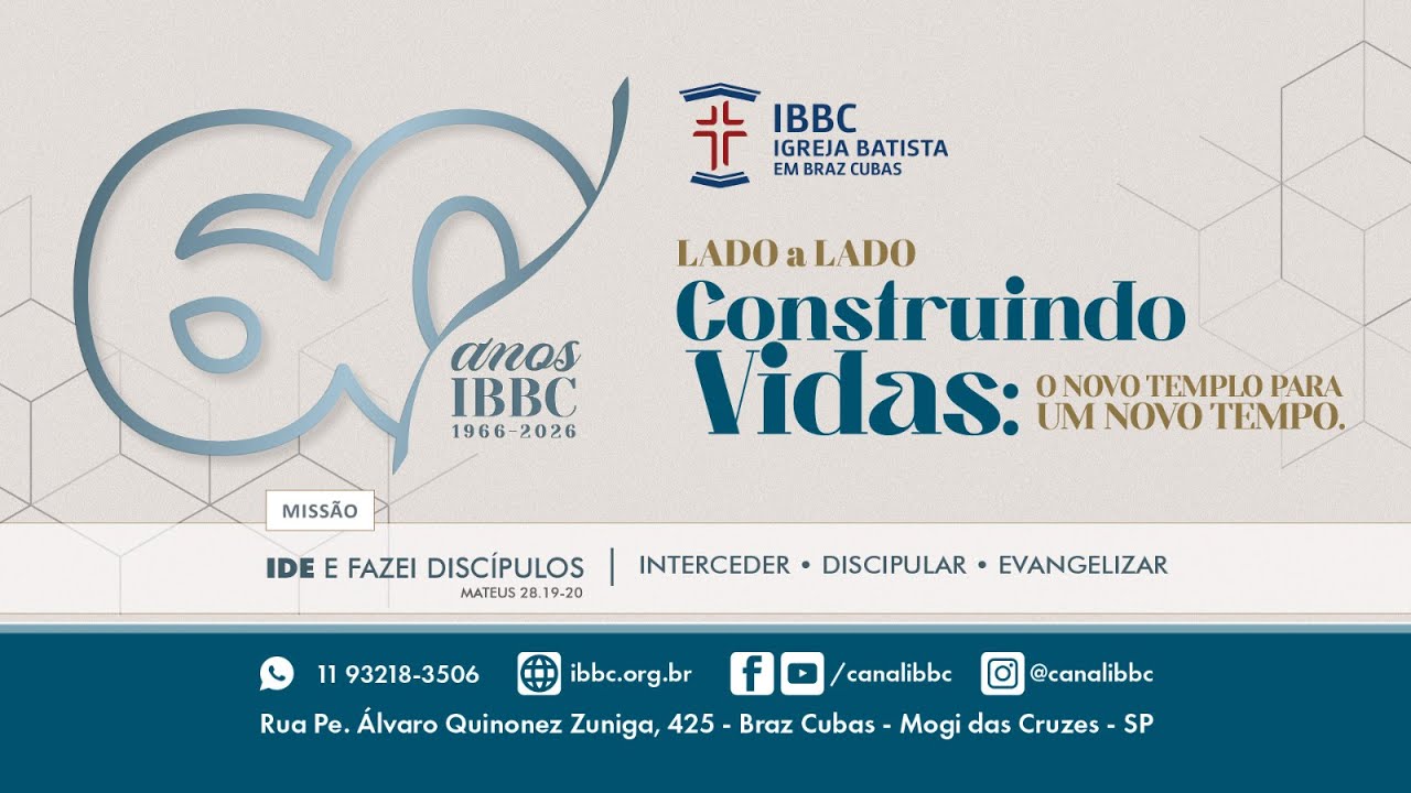 Culto IBBC ao vivo | Domingo 15/02/2026 - 10h
