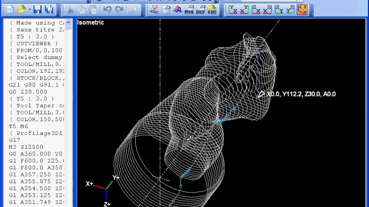 CamBam - Rotational toolpath script
