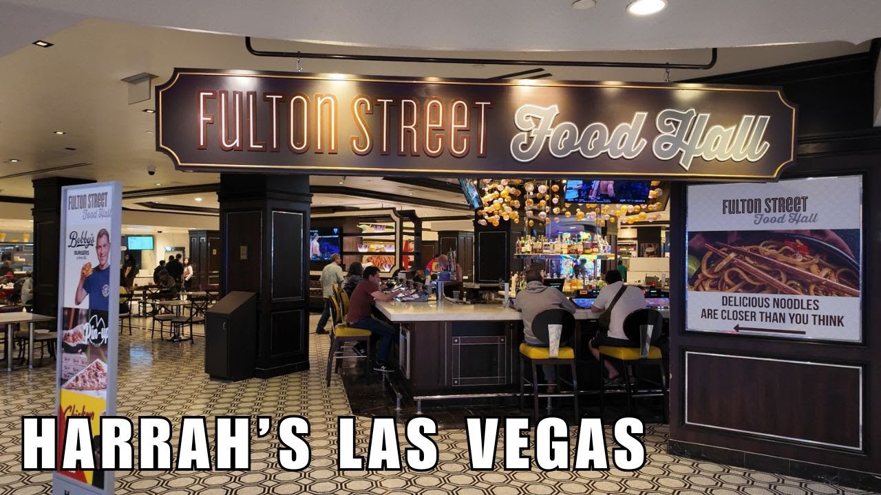 CHEAP EATS! What's To Eat At Fulton Street Food Hall at Harrah's Hotel Las Vegas