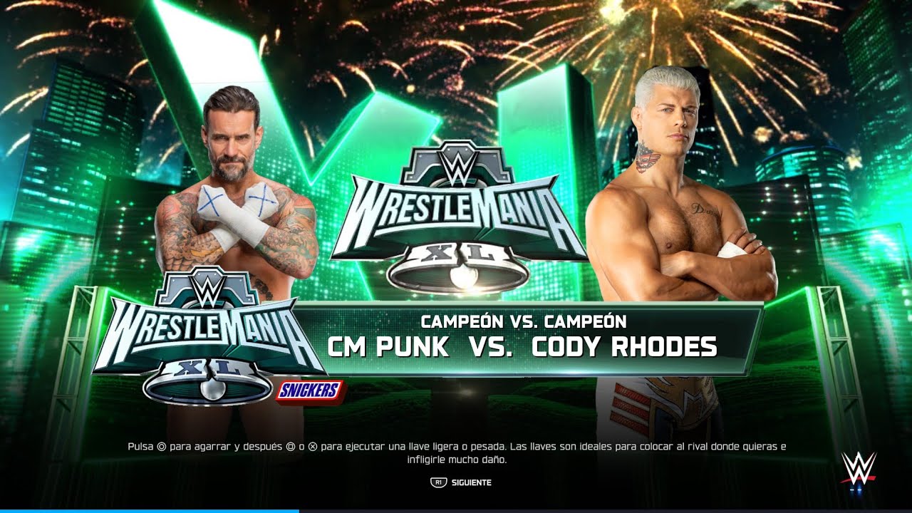 WWE 2K25 - CM PUNK vs. CODY RHODES - CHAMPION vs. CHAMPION: WRESTLEMANIA 40 | PS5 - GAMEPLAY