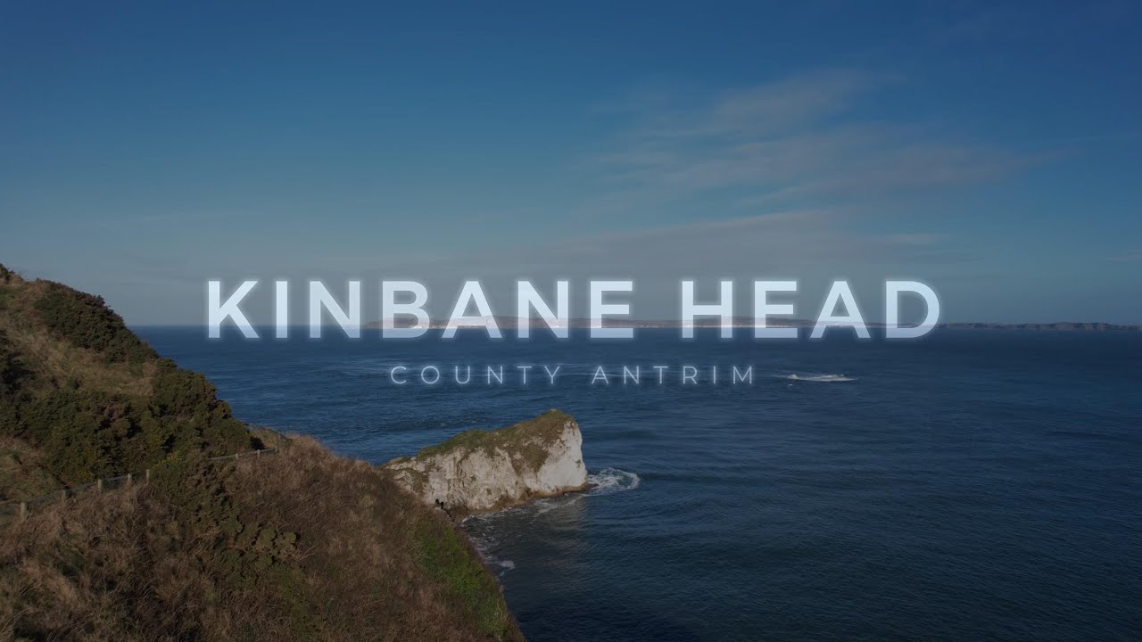kinbane Head (castle). A Hidden Treasure. 4K Short Drone Footage.