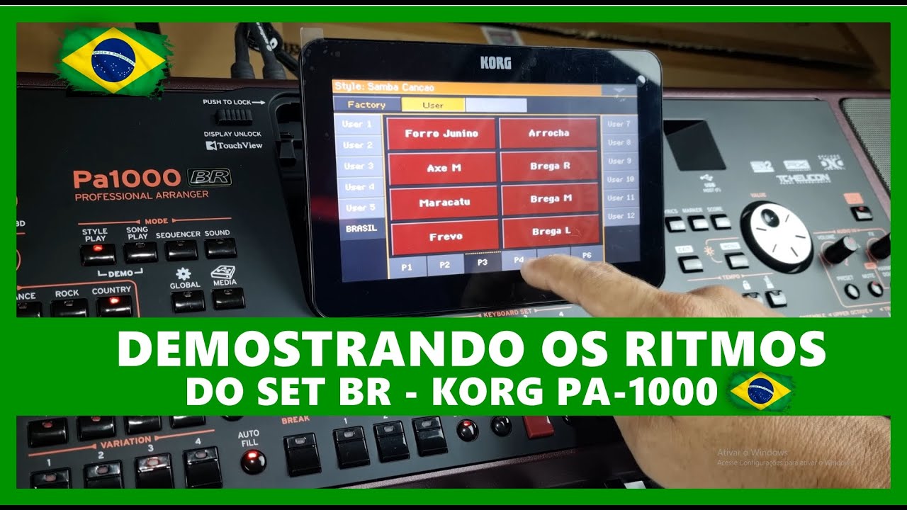 DEMOSTRANDO OS RITMOS DO SET BR NO KORG PA-1000💛💚🎹