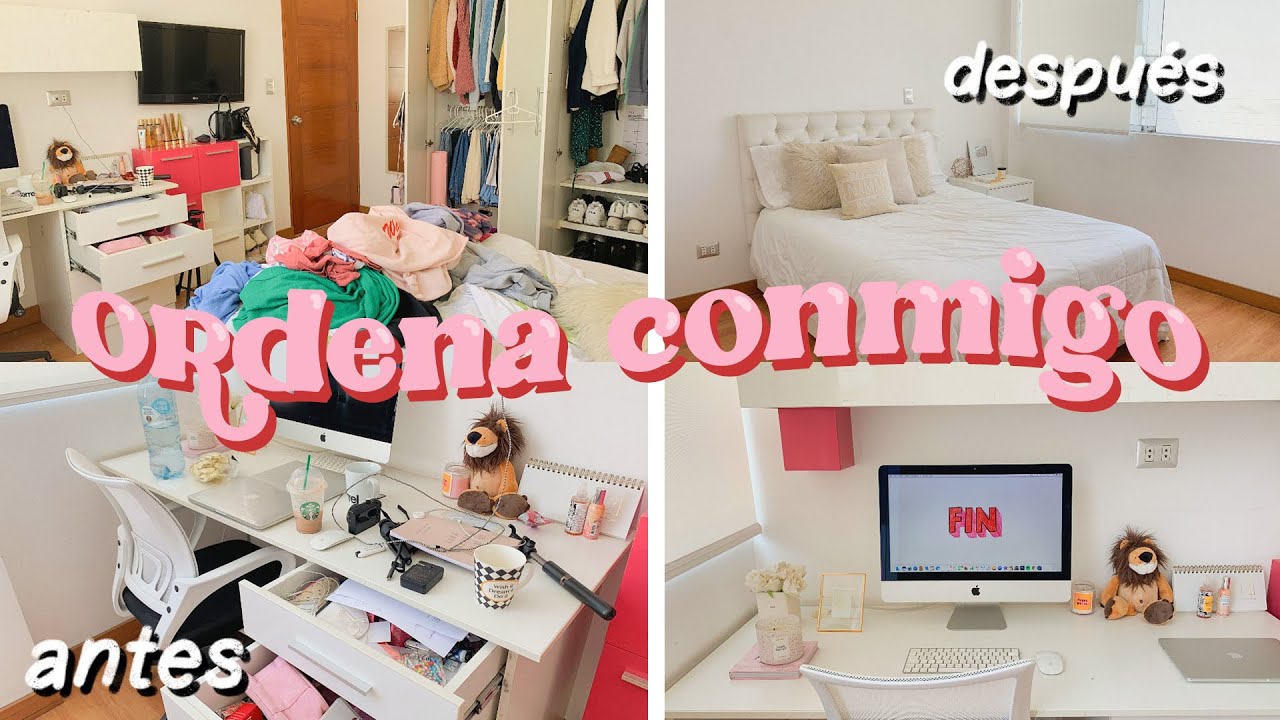 CÓMO LIMPIO Y ORDENO TODO MI CUARTO!! *organiza conmigo* + tips de organización!