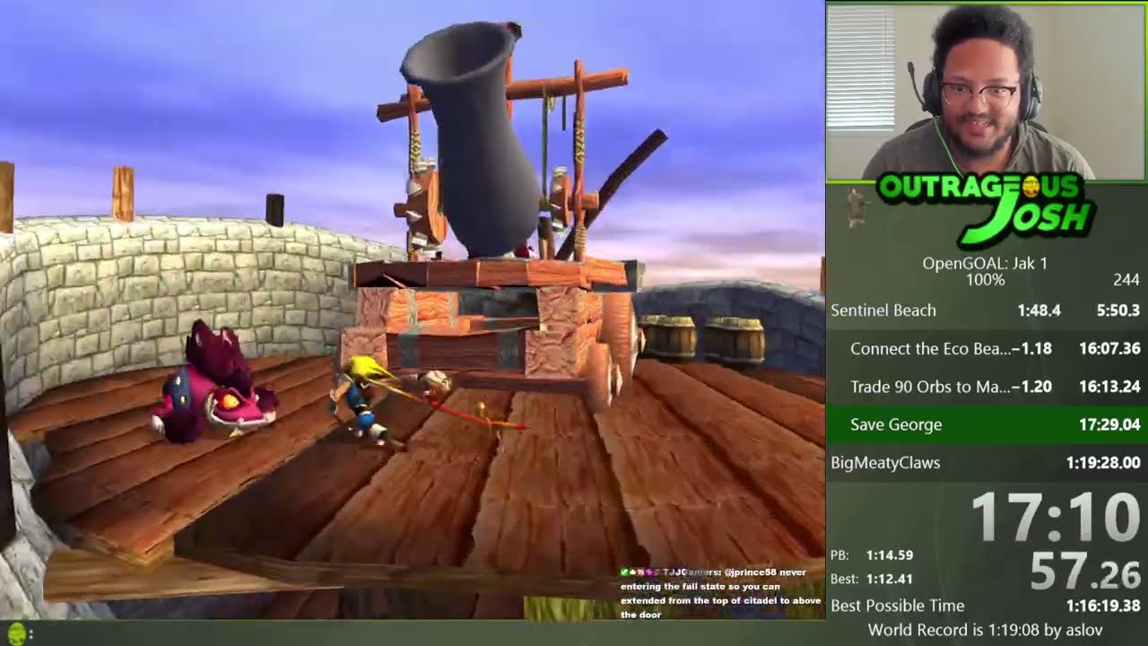 Jak and Daxter 100% Speedrun in 1:19:22!! (first PB in 3 years)