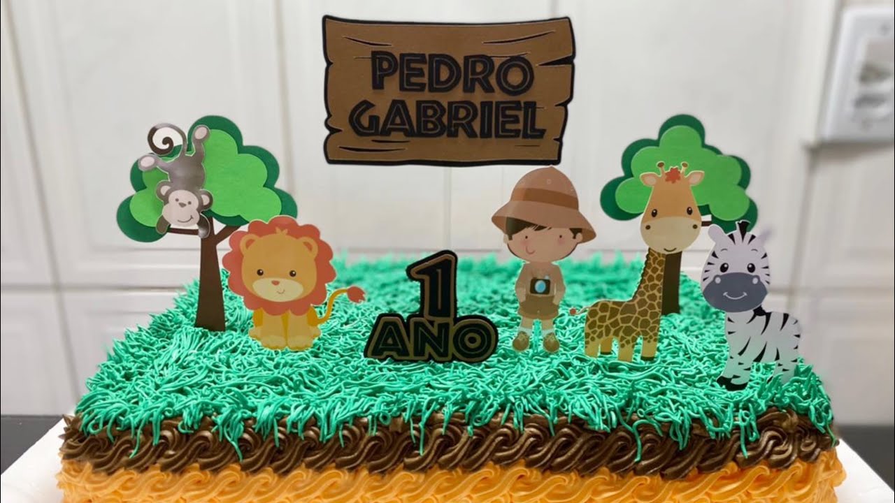 BOLO SAFARI C/ EFEITO ONDINHA