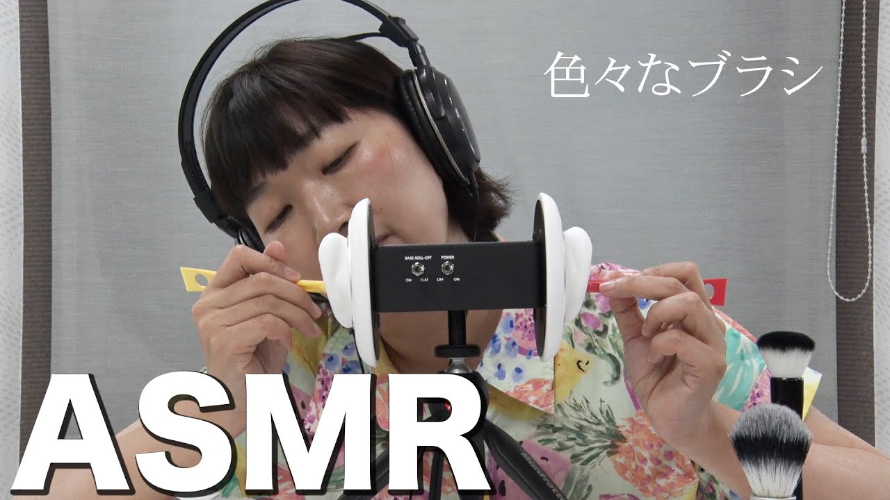 【ASMR】色々なブラシで耳の穴から淵までブラッシング/Ear massage