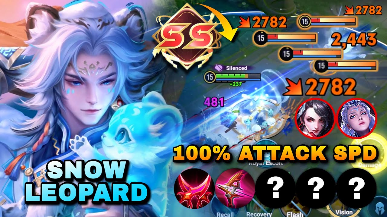 NEW SKIN! SNOW LEOPARD SHOUYUE SKIN 100% ATTACK SPEED BUILD IS OP! | SHOUYUE BEST BUILD & ARCANA