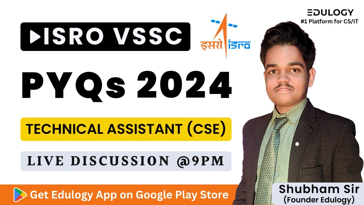 ISRO VSSC Technical Assistant Computer Science Feb 11, 2024 Paper Analysis By Shubham Sir 