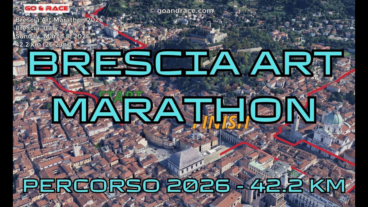 Vola sul percorso della Brescia Art Marathon 2026! 🏃‍♂️ Animazione 3D