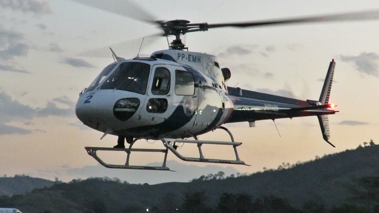 Helicóptero AS-350 B2 Esquilo Notaer Acionamento e Decolagem