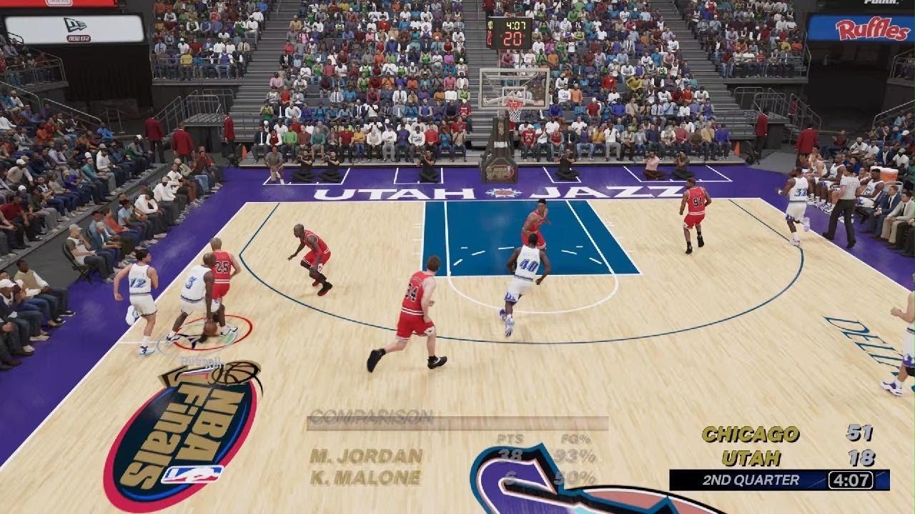 MICHAEL JORDAN DANCY The flu Game PIP DEFENSE RODMAN PAINT WORK!!! ON NBA 2K23
