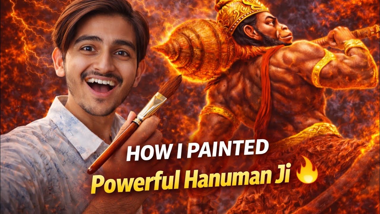 Most Powerful Hanuman Ji Painting Ever 🔥| Shivam art